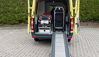 Aluminiumrampe klappbar für Tragestuhl Krankentransporter Mercedes-Benz Sprinter 316 CDI