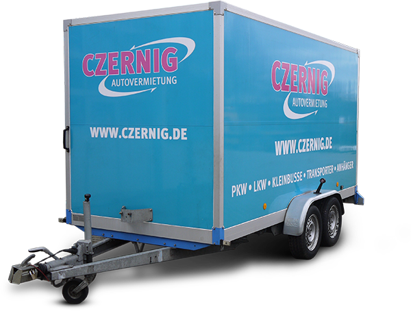 Kofferanhänger mit Flügeltüren 4m